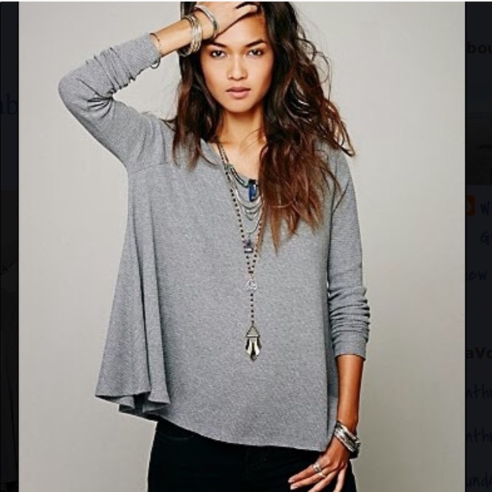 CLEARANCE Free People rockabilly gray thermal